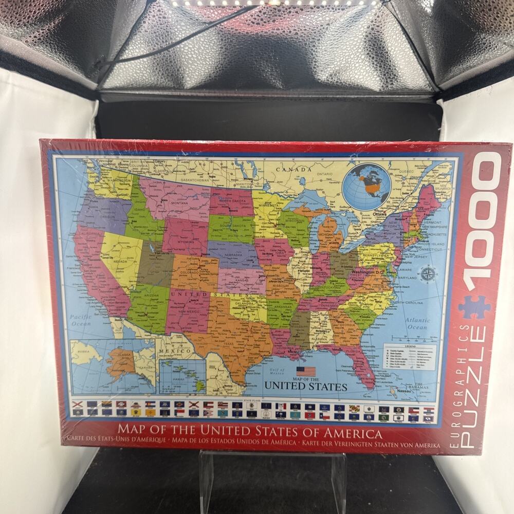 EuroGraphics Jigsaw Puzzle Map of The United States (1000 Piece) New Sealed